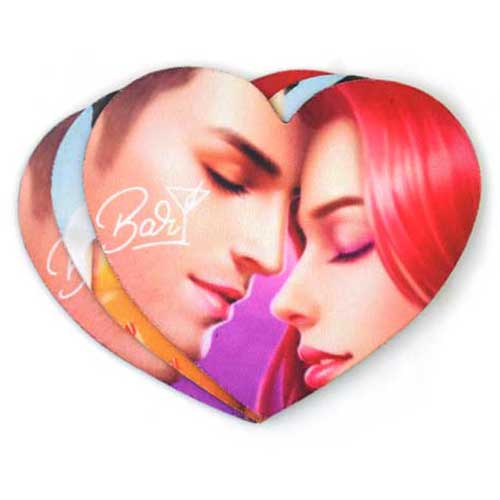 Heart Natural Rubber Coaster page