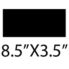 8.5inchX3.5inch