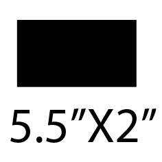 5.5inchX2.5inch