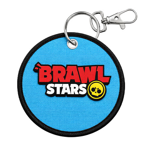 Round Woven Embroidered Keyring
