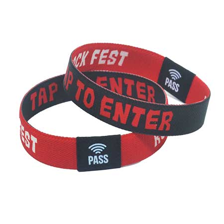 RFID Custom Elastic Fabric Wristbands (NFC)