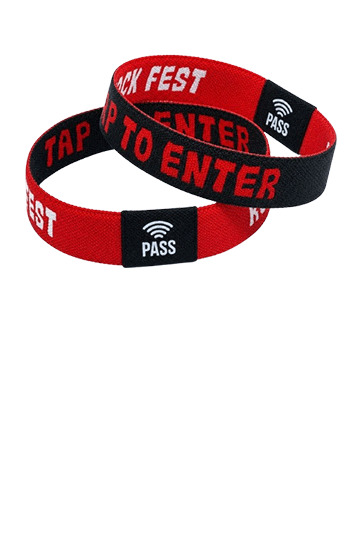 RFID Custom Elastic Fabric Wristbands
